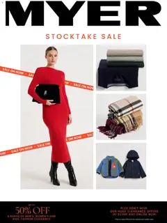 Preview of catalogue Myer Stocktake Sale from shop Myer valid 25/05/2026