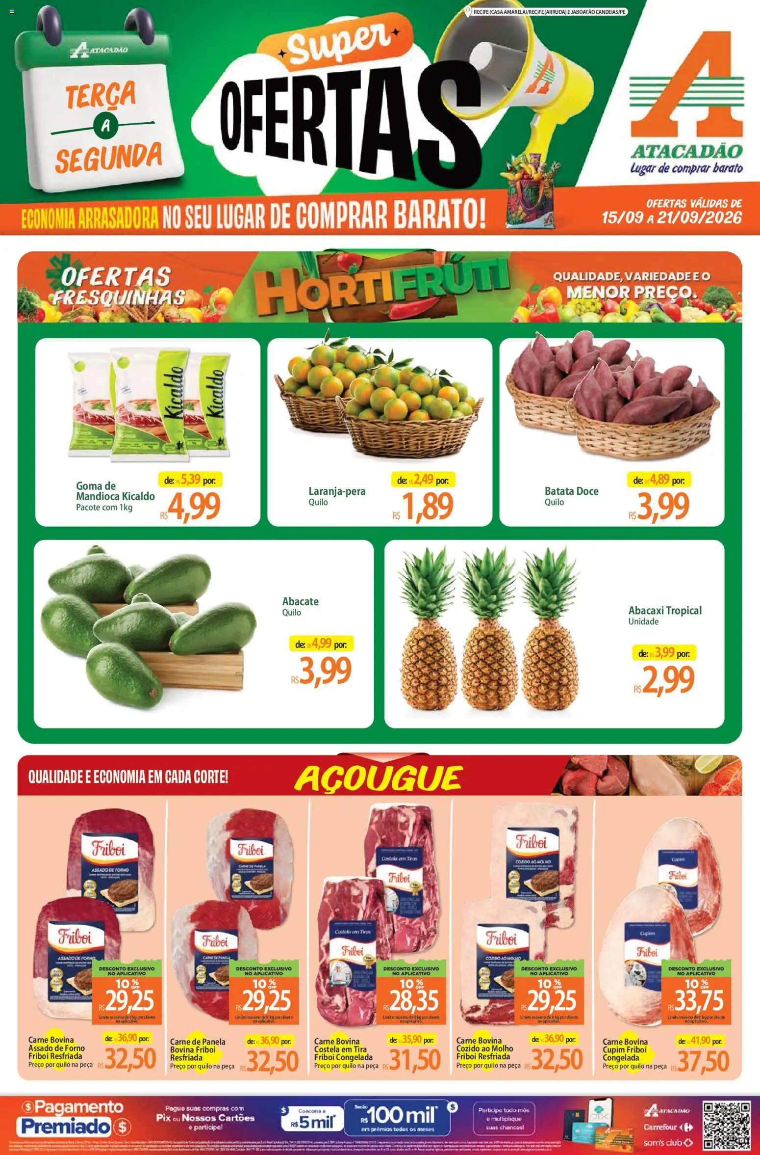 Pré-Visualização do folheto "Atacadão ofertas - PE" da loja Atacadão válido a partir de 15/09/2026