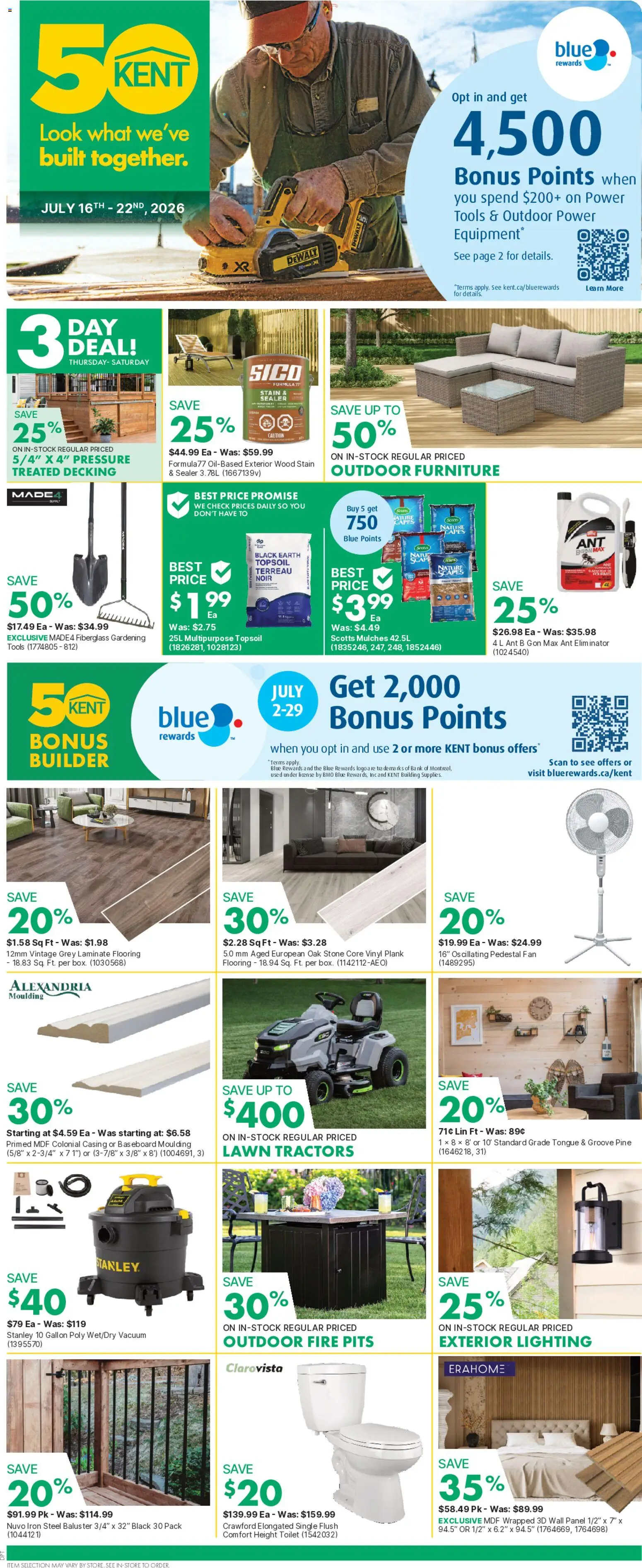 Preview of leaflet Kent weekly flyer / circulaire from shop Kent is valid from Jul 16, 2026 - Fan, Tools, Iron, Lighting