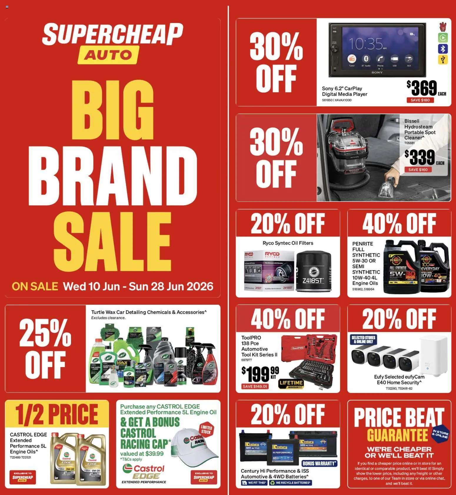 Preview of catalogue Supercheap Auto catalogue from shop Supercheap Auto valid 10 Jun 2026