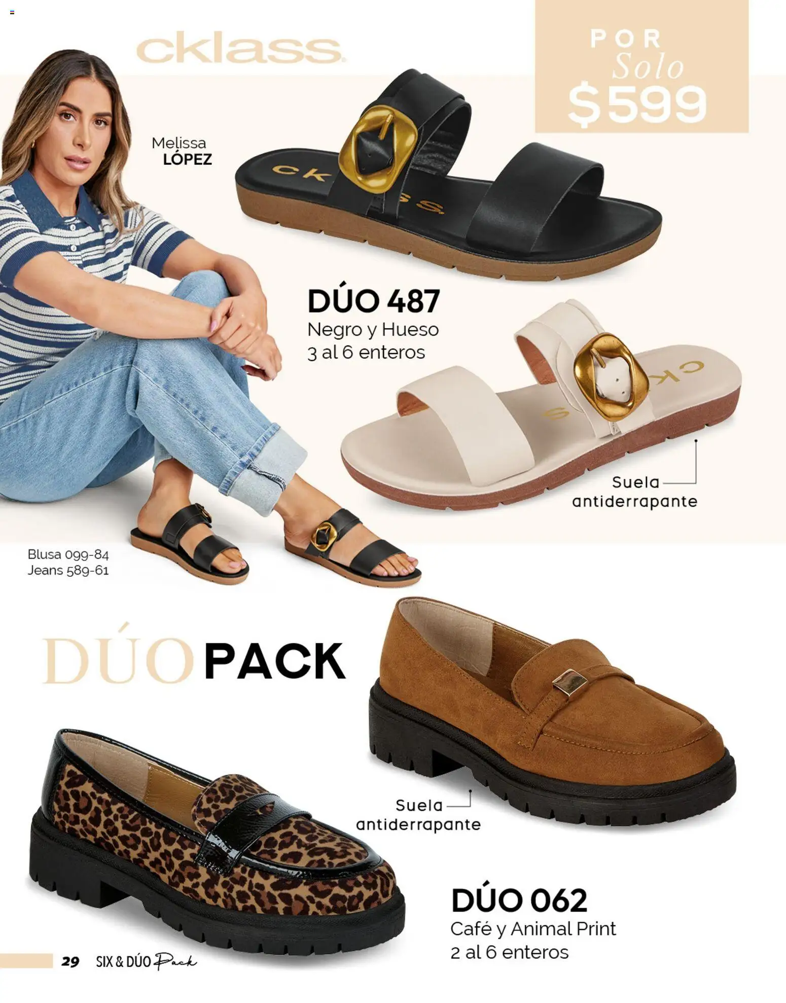Vista previa las ofertas de la tienda Cklass - Catálogo Six & Dúo pack desde el 02/01/2026 - Café, Blusa