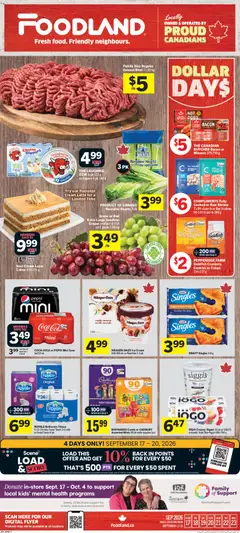 Preview of leaflet Foodland weekly flyer / circulaire from shop Foodland is valid from Sep 17, 2026