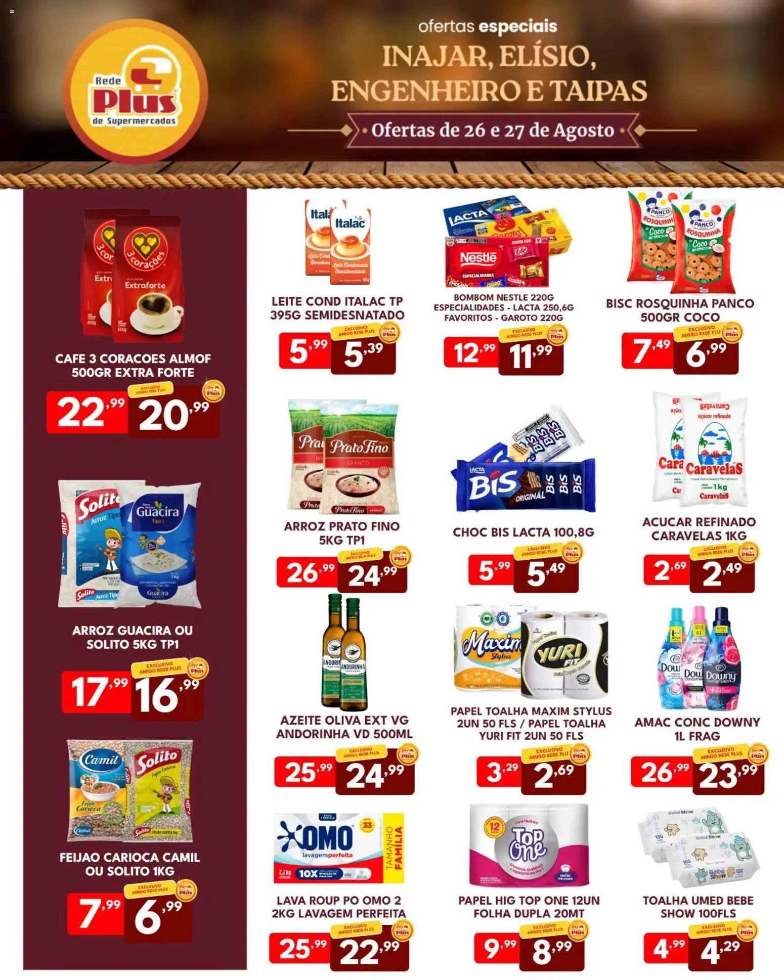 Pré-Visualização do folheto "Rede Plus Supermercados - Ofertas da semana" da loja Rede Plus Supermercados válido a partir de 26/08/2026