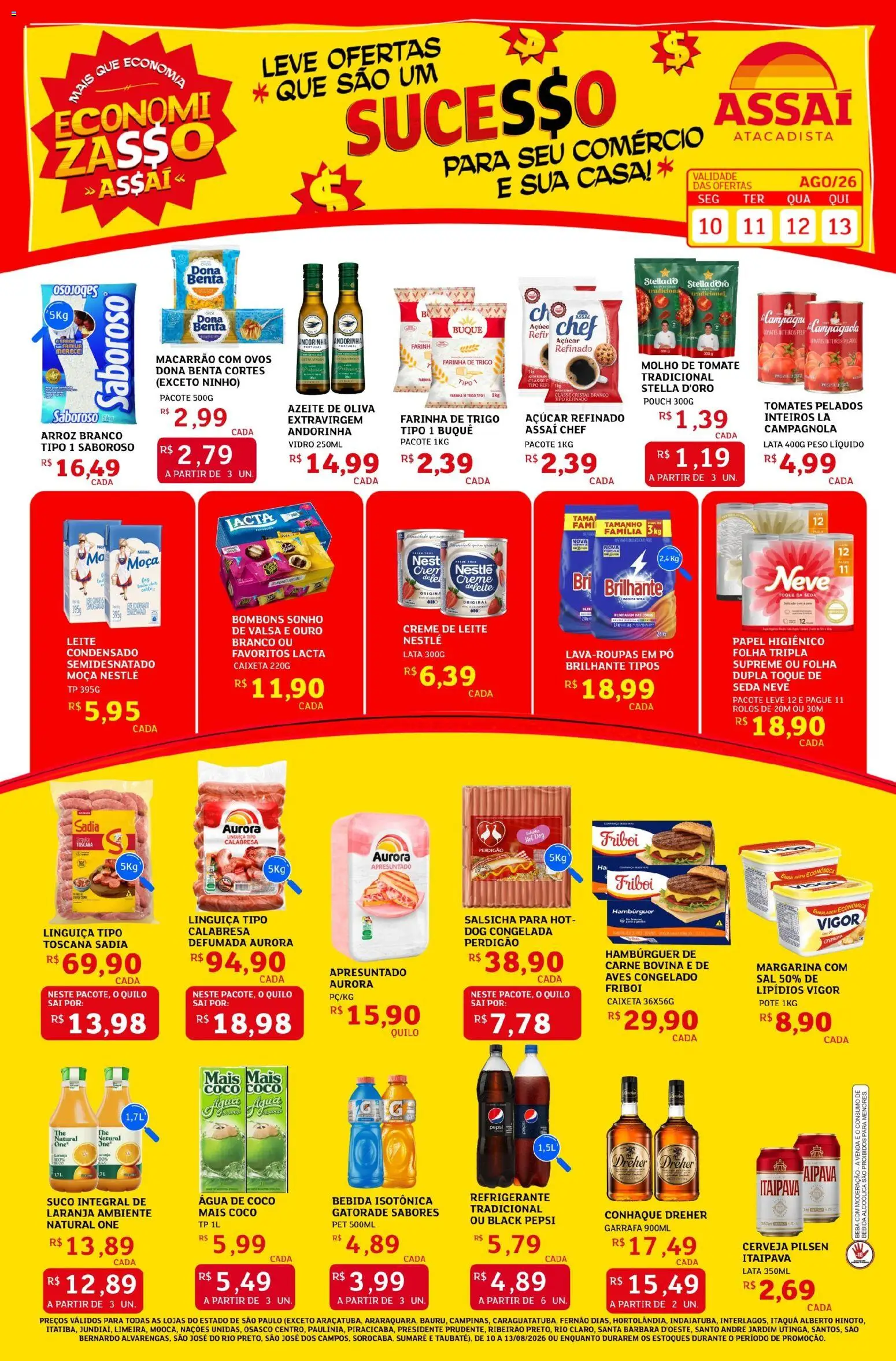 Pré-Visualização do folheto "Assaí Atacadista ofertas - SP" da loja Assaí Atacadista válido a partir de 10/08/2026