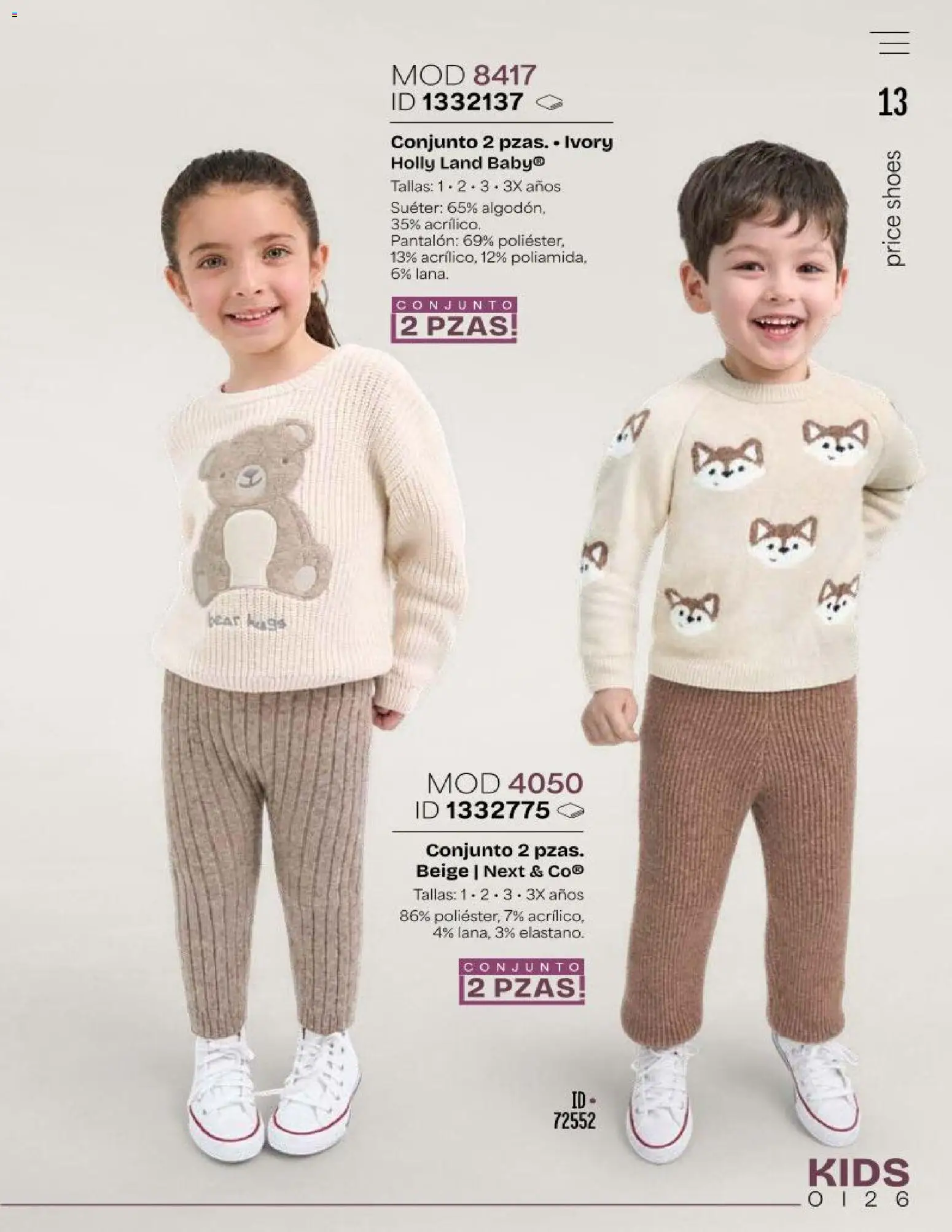 Vista previa las ofertas de la tienda Price Shoes - Price Shoes catálogo Kids desde el 01/10/2026 - Suéter, Conjunto