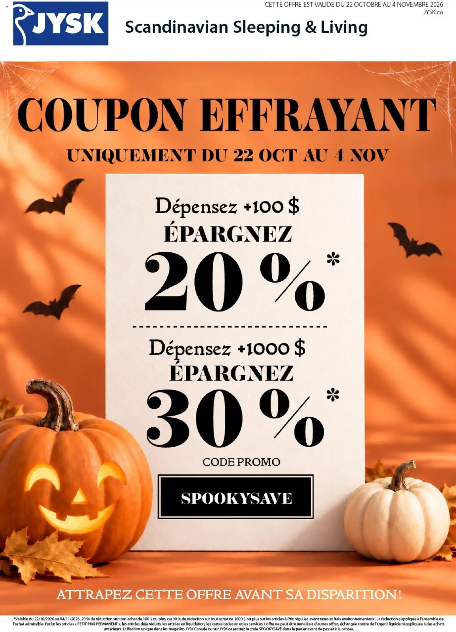 Preview of leaflet JYSK circulaire from shop JYSK is valid from Oct 22, 2026
