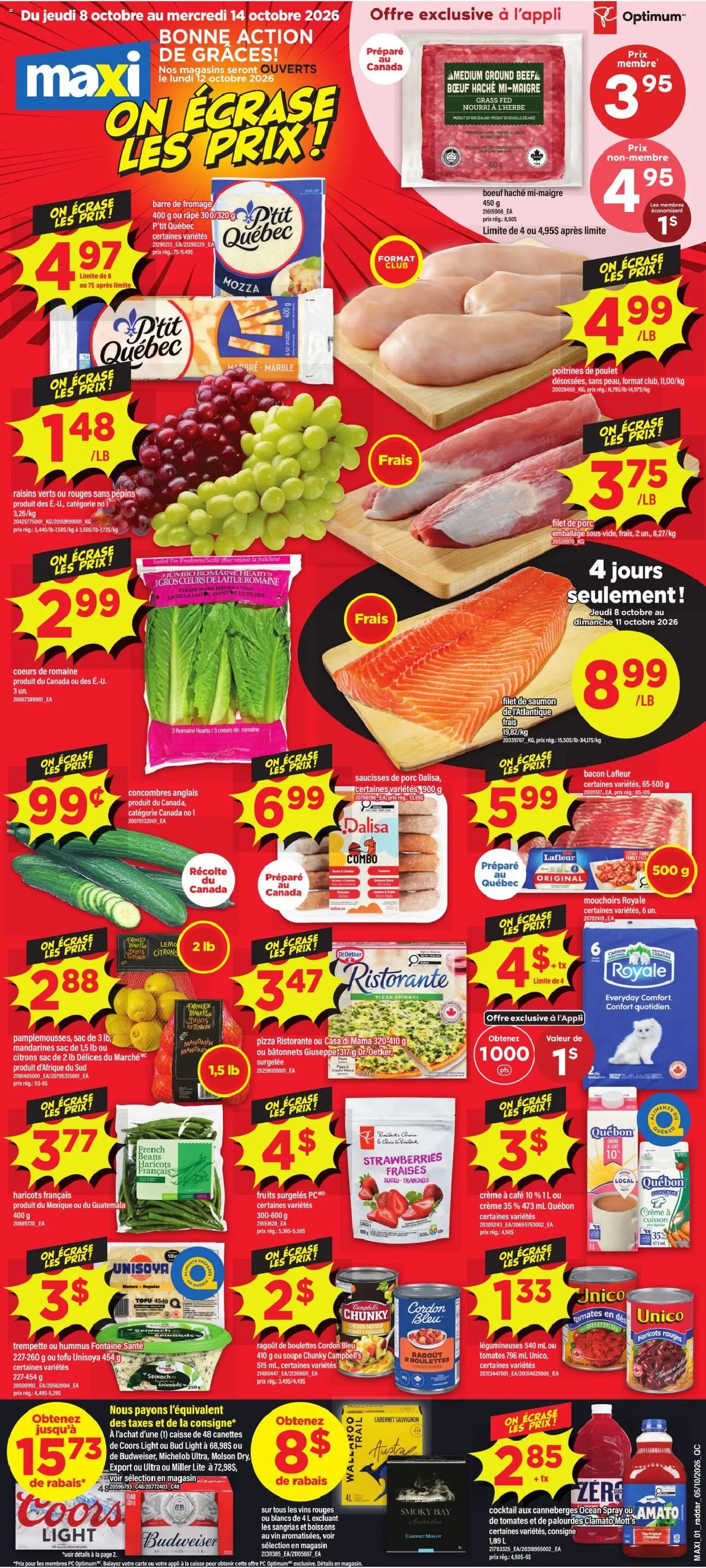 Preview of leaflet Maxi weekly flyer / circulaire from shop Maxi is valid from Oct 08, 2026