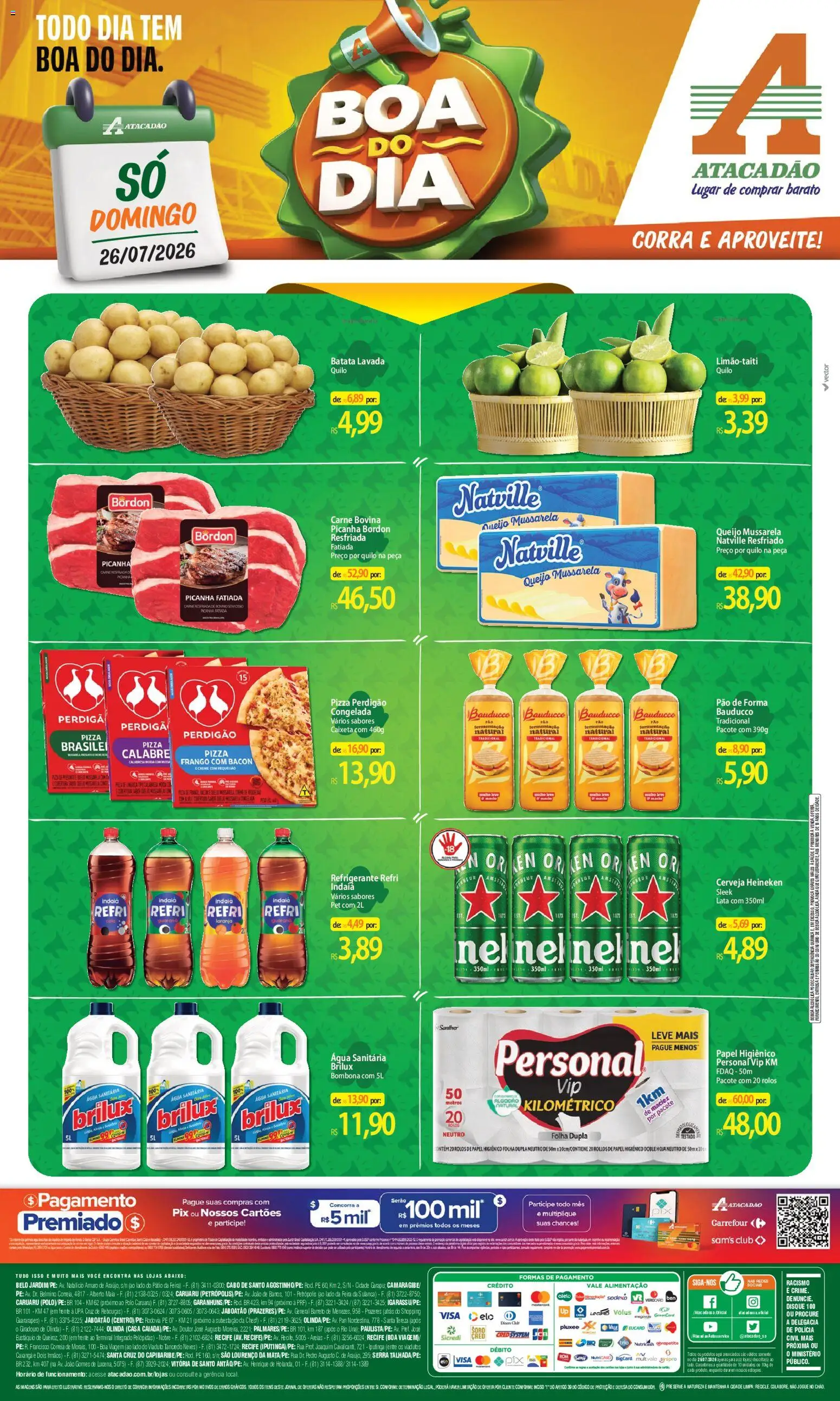 Pré-Visualização do folheto "Atacadão ofertas - PE" da loja Atacadão válido a partir de 26/07/2026