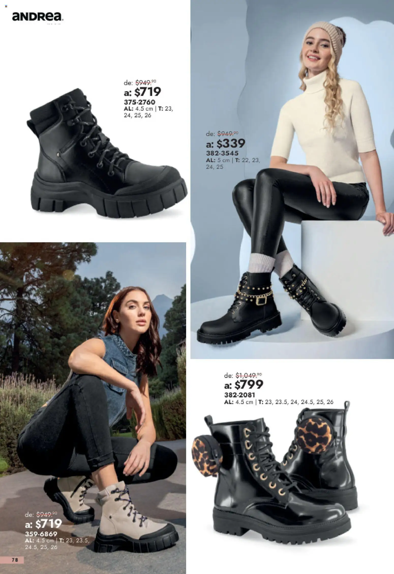 Vista previa las ofertas de la tienda Andrea - Andrea catálogo Outlet desde el 26/07/2026 