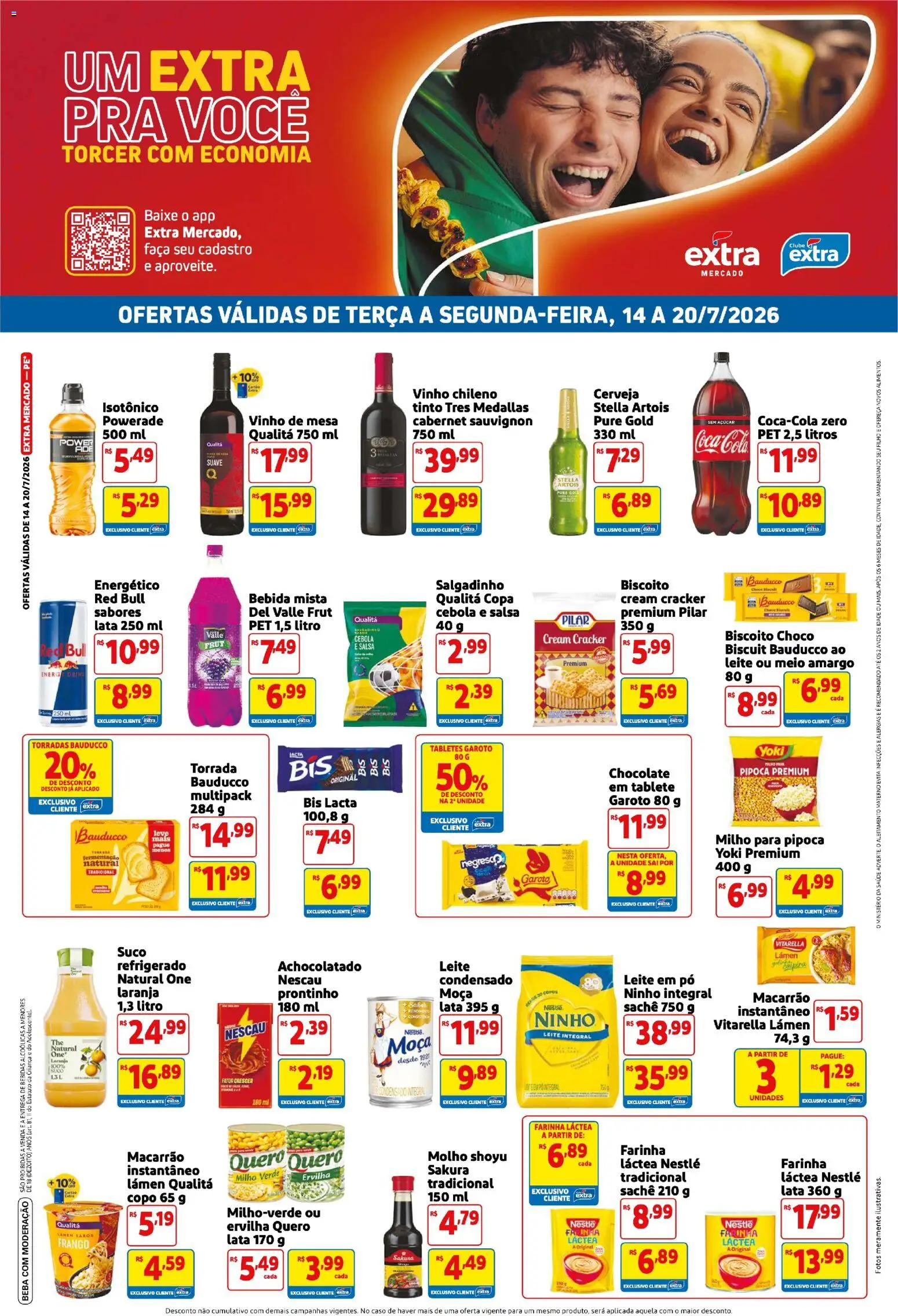 Pré-Visualização do folheto "Extra ofertas de Mercado Semanal" da loja Extra válido a partir de 14/07/2026
