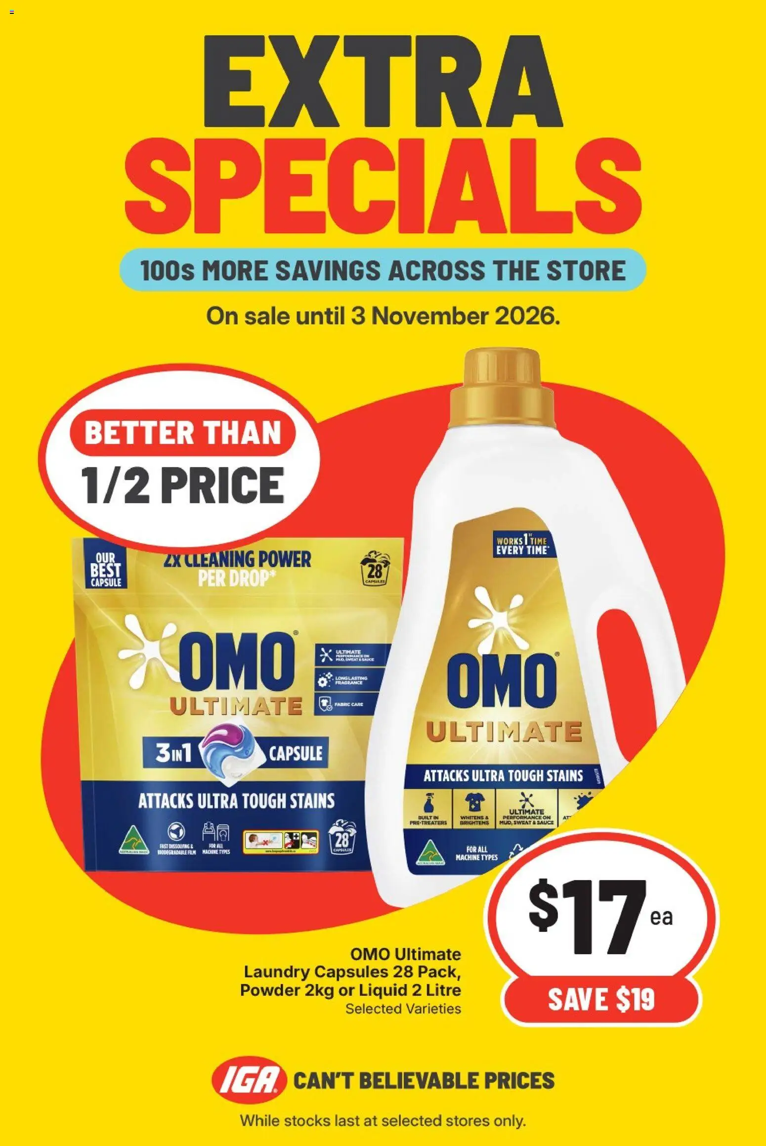 Preview of catalogue IGA Extra Specials WA from shop IGA valid 28/10/2026