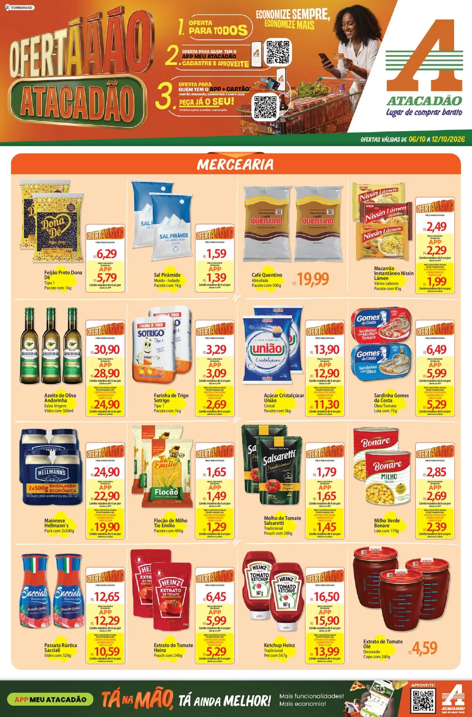 Pré-Visualização do folheto "Atacadão ofertas - GO" da loja Atacadão válido a partir de 06/10/2026