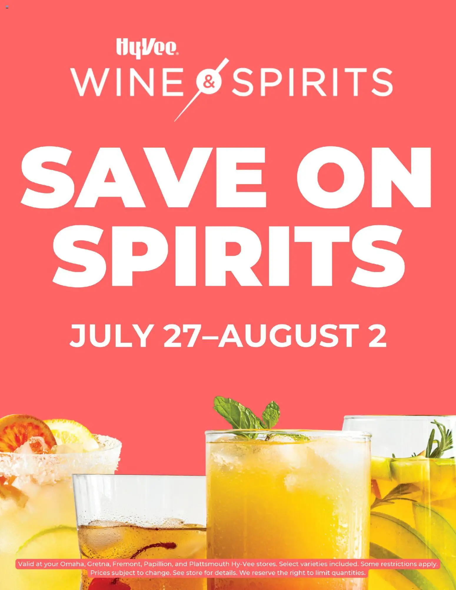 Ad Preview of HyVee HyVee Wine & Spirits Monthlong from 07/27/2026