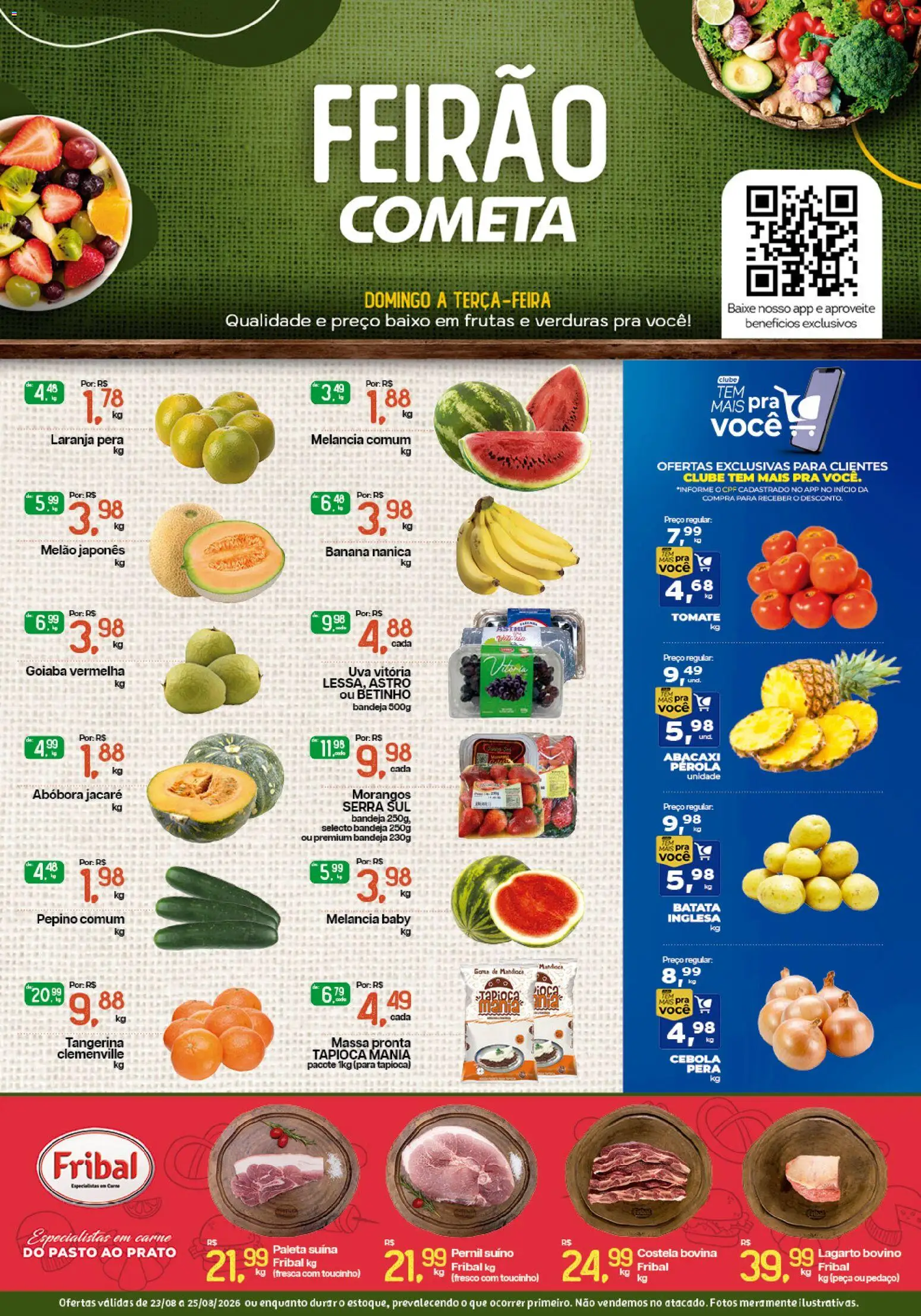 Pré-Visualização do folheto "Cometa Supermercados ofertas Feirão" da loja Cometa Supermercados válido a partir de 23/08/2026