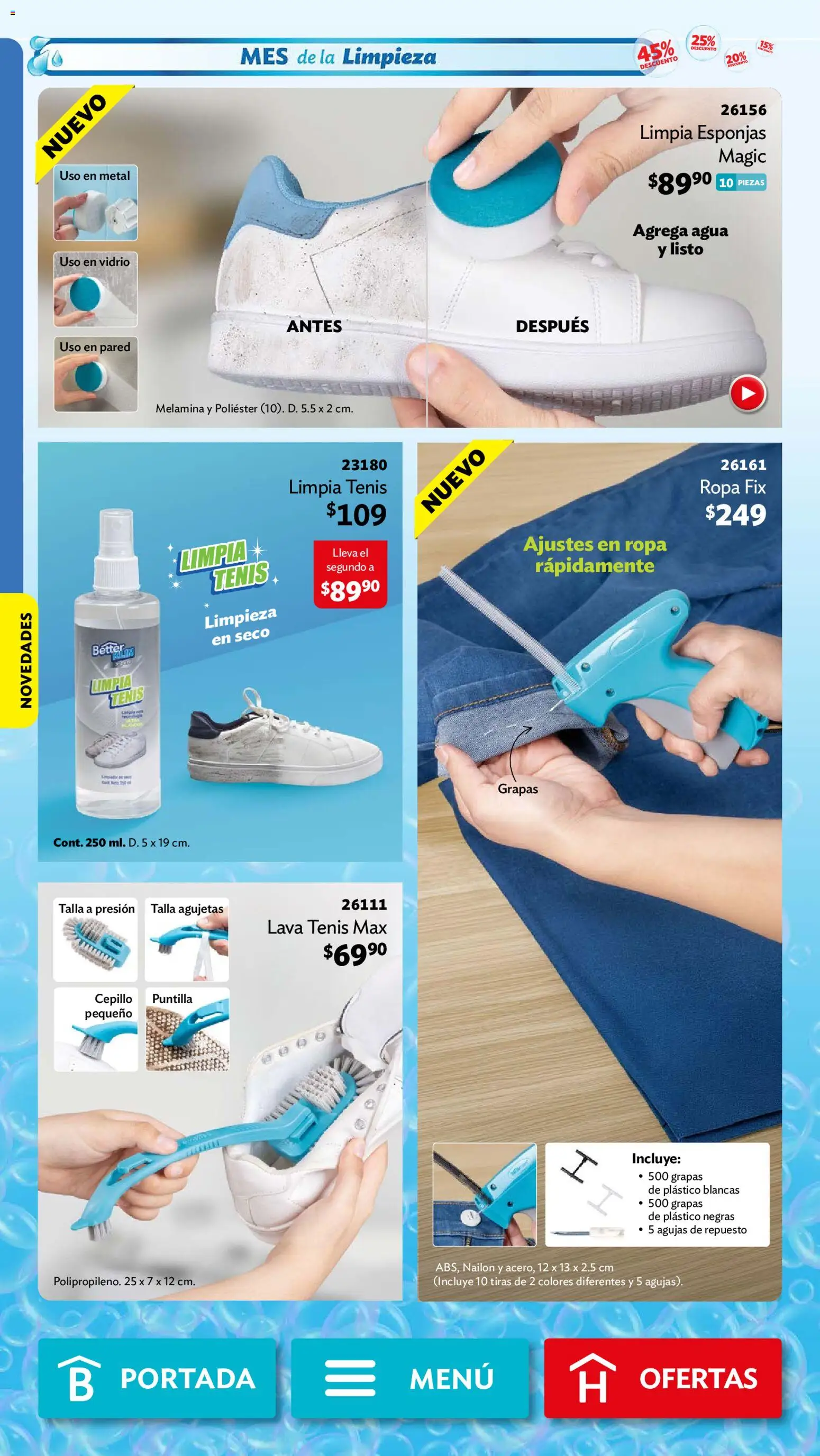 Vista previa las ofertas de la tienda Betterware - Betterware campaña 10 2026 desde el 28/09/2026 - Agua, Tenis, Ropa, Esponjas, Cepillo