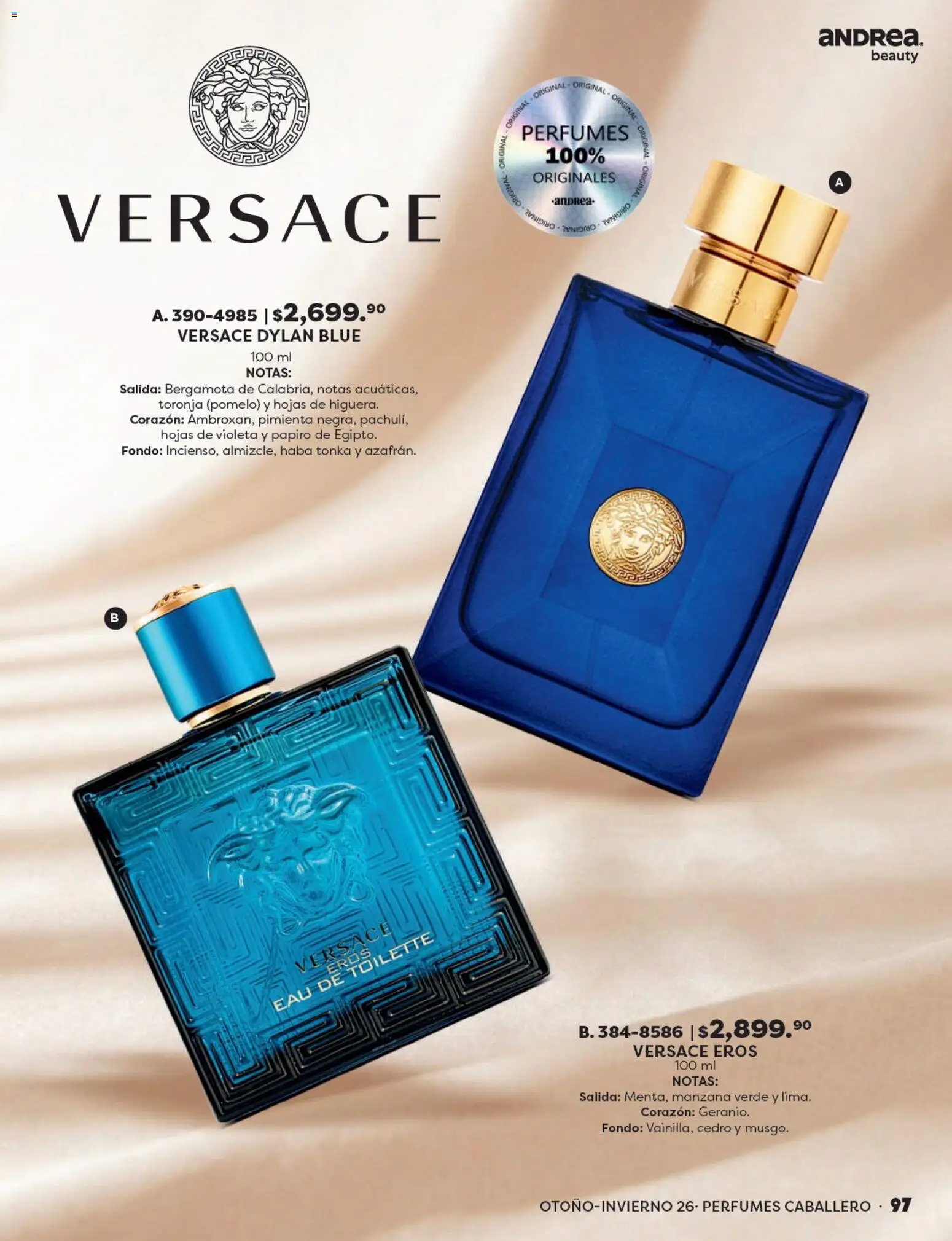 Vista previa las ofertas de la tienda Andrea - Andrea catálogo Beauty desde el 23/08/2026 - Perfumes, Manzana, Pimienta, Pomelo, Toronja, Eau de toilette