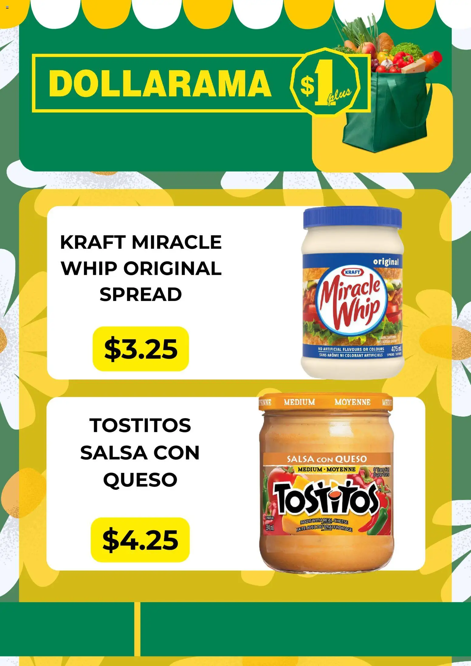 Preview of leaflet Dollarama weekly flyer / circulaire from shop Dollarama is valid from Apr 15, 2026 - Cheese, Spread