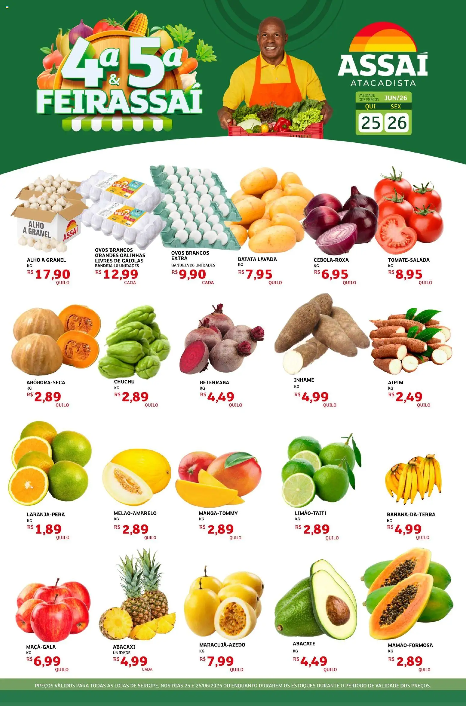 Pré-Visualização do folheto "Assaí Atacadista ofertas - SE" da loja Assaí Atacadista válido a partir de 25/06/2026
