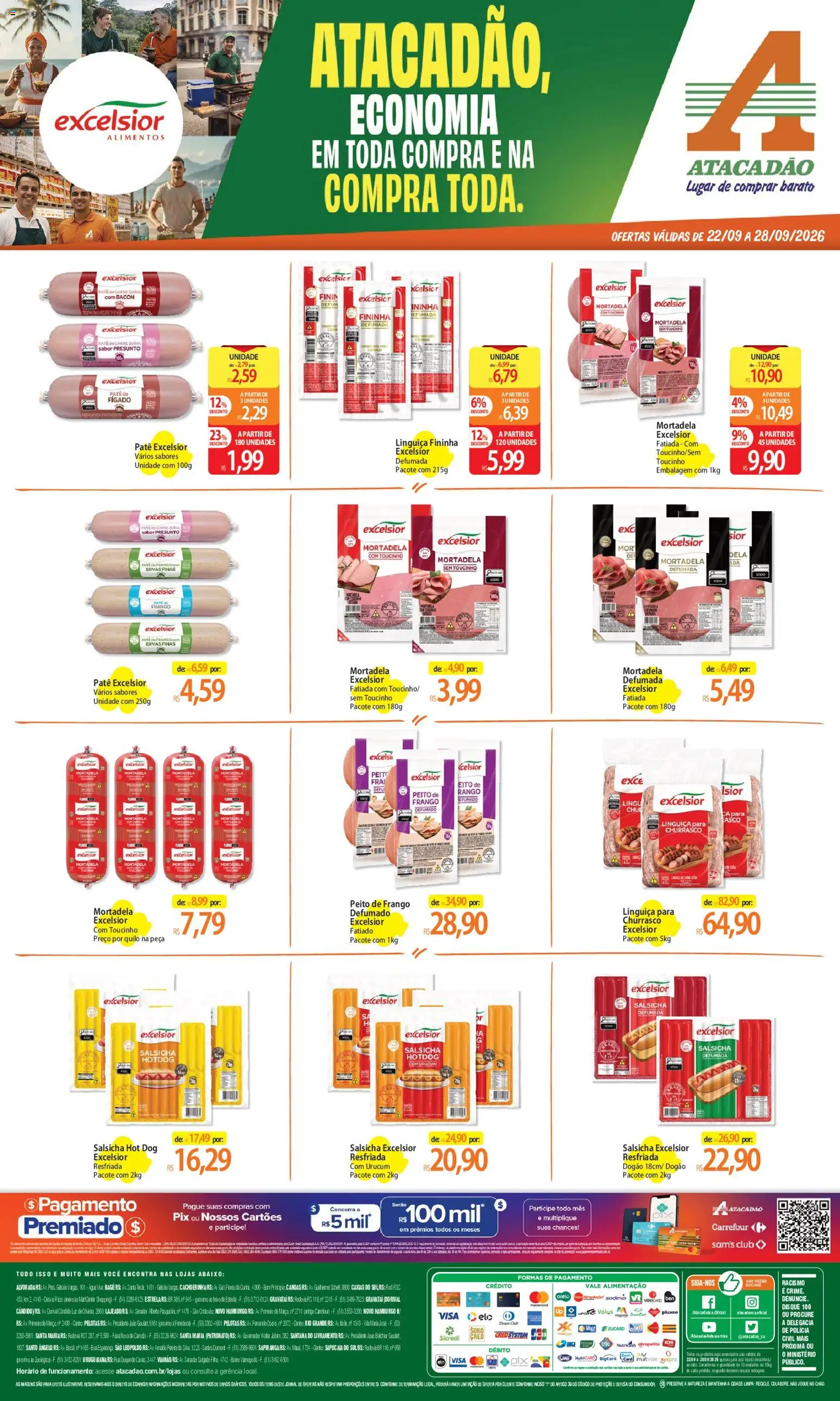 Pré-Visualização do folheto "Atacadão ofertas - RS" da loja Atacadão válido a partir de 22/09/2026