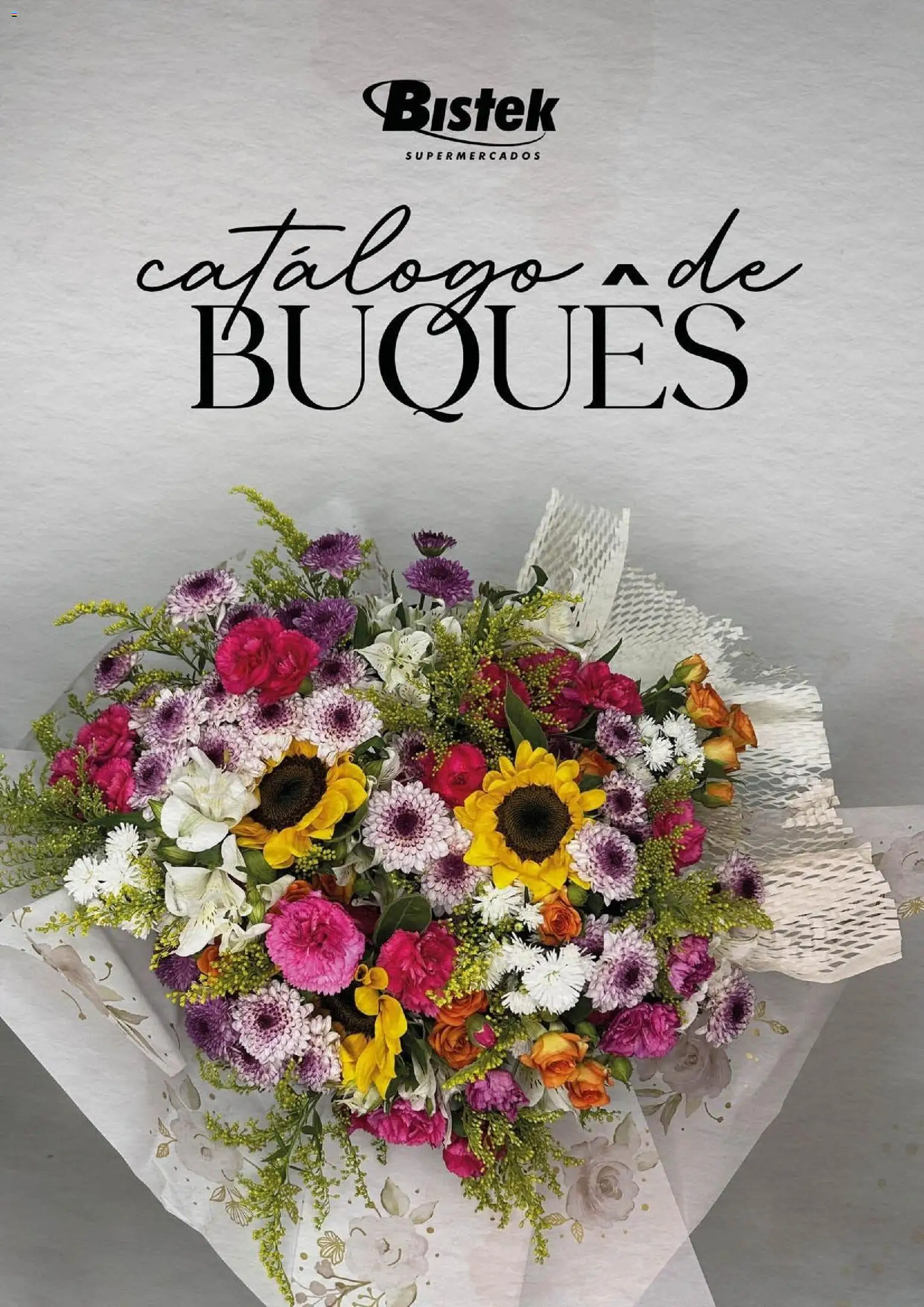 Pré-Visualização do folheto "Bistek Supermercados ofertas de Buquês de Flores" da loja Bistek Supermercados válido a partir de 06/02/2026
