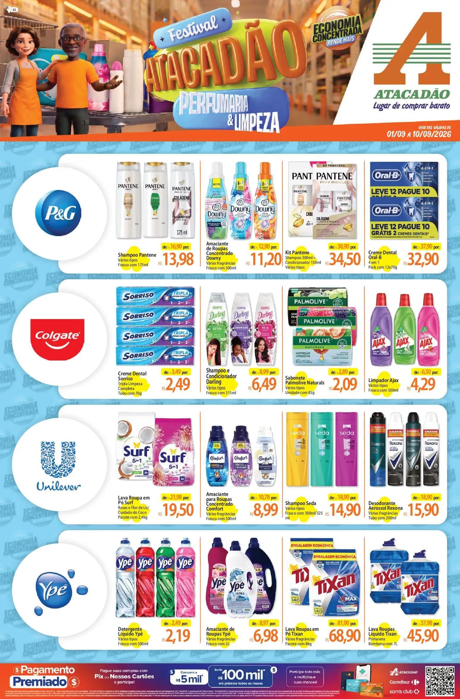 Pré-Visualização do folheto "Atacadão ofertas - ES" da loja Atacadão válido a partir de 01/09/2026 - Coco, Colágeno, Roupas, Desodorante, Detergente, Rexona, Pó, Condicionador