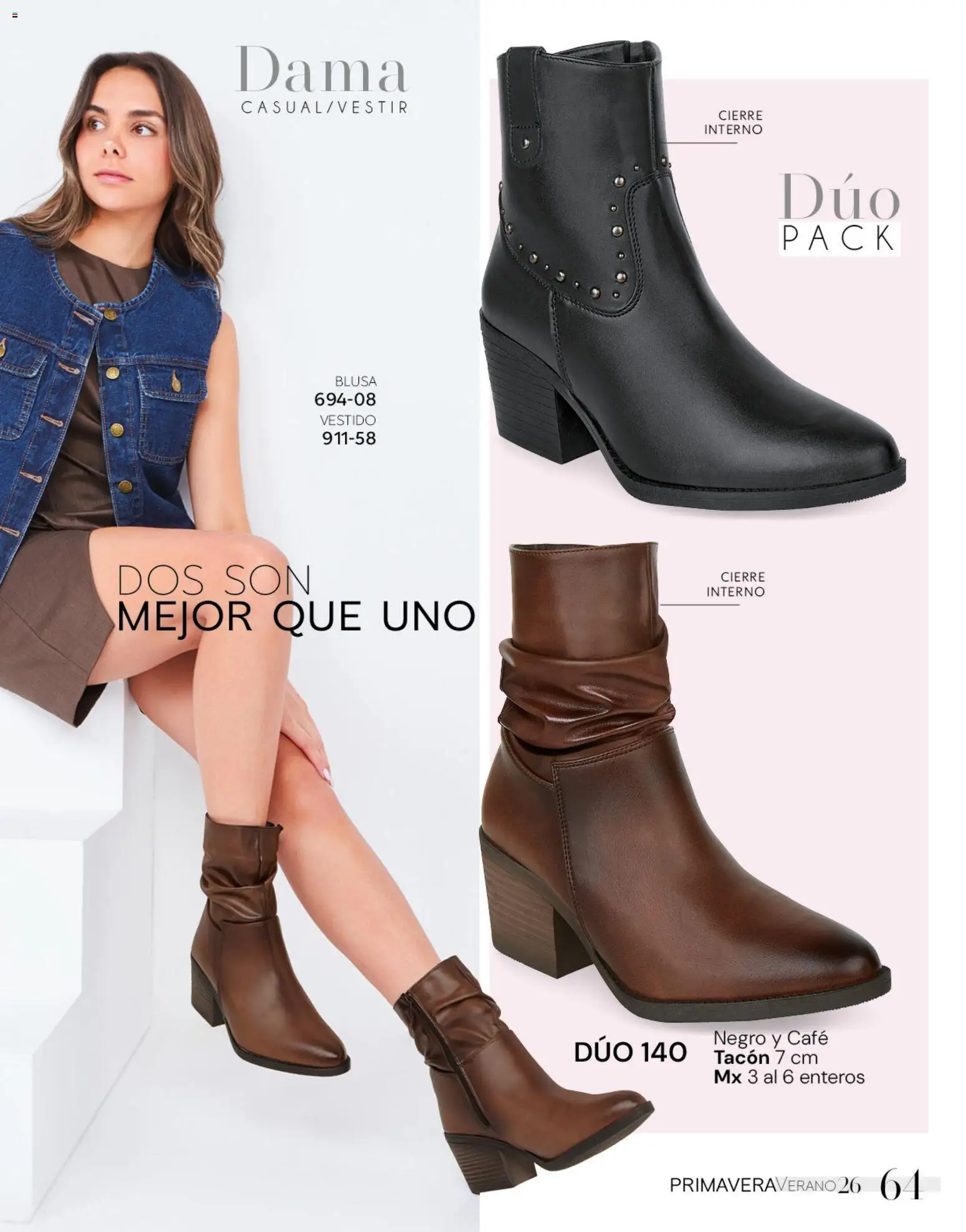 Vista previa las ofertas de la tienda Cklass - Catálogo Dama Calzado desde el 02/01/2026 - Café, Vestido, Blusa