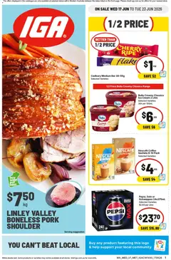 Preview of catalogue IGA catalogue WA Medium Metro from shop IGA valid 17/06/2026