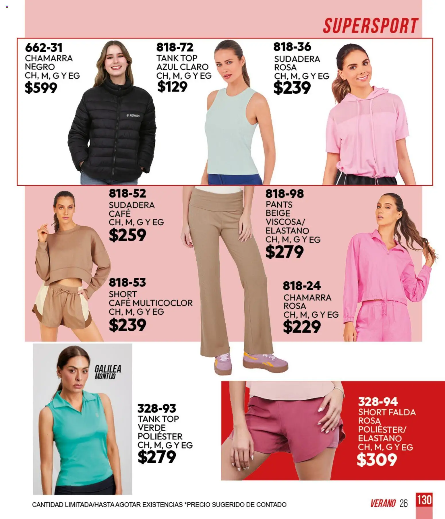 Vista previa las ofertas de la tienda Cklass - Cklass catálogo Sportbrands Verano Caballero desde el 05/03/2026 - Café, Sudadera, Short, Chamarra, Top, Pants, Falda
