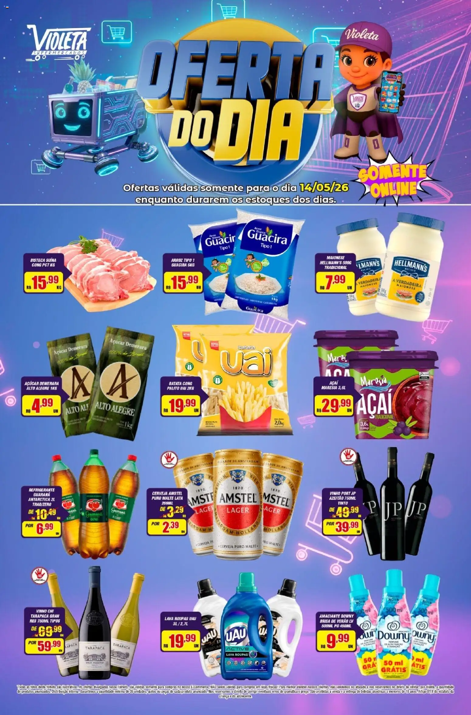 Pré-Visualização do folheto "Violeta Supermercados - Ofertas da semana" da loja Violeta Supermercados válido a partir de 14/05/2026