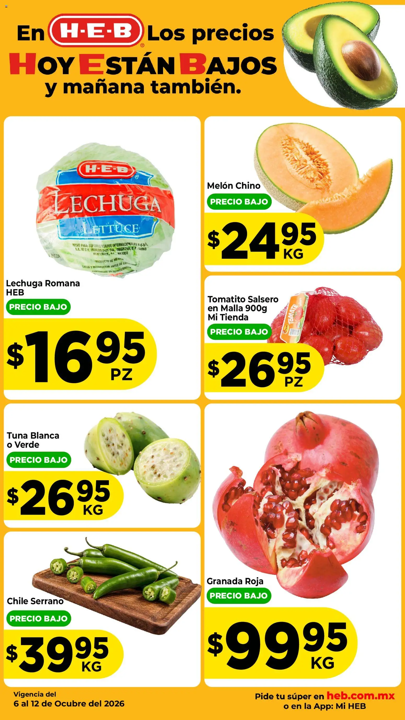 Vista previa las ofertas de la tienda H-E-B - H-E-B folleto Fruta y venduras desde el 06/10/2026 