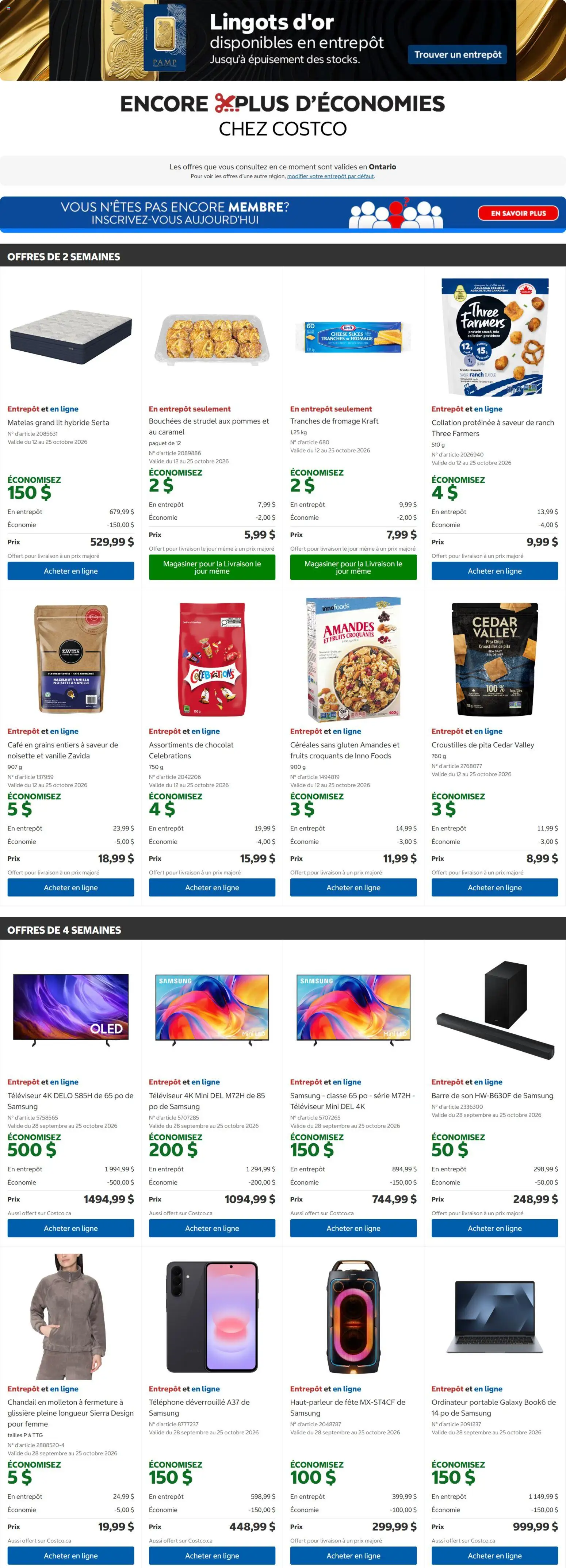 Preview of leaflet Costco circulaire from shop Costco is valid from Oct 12, 2026