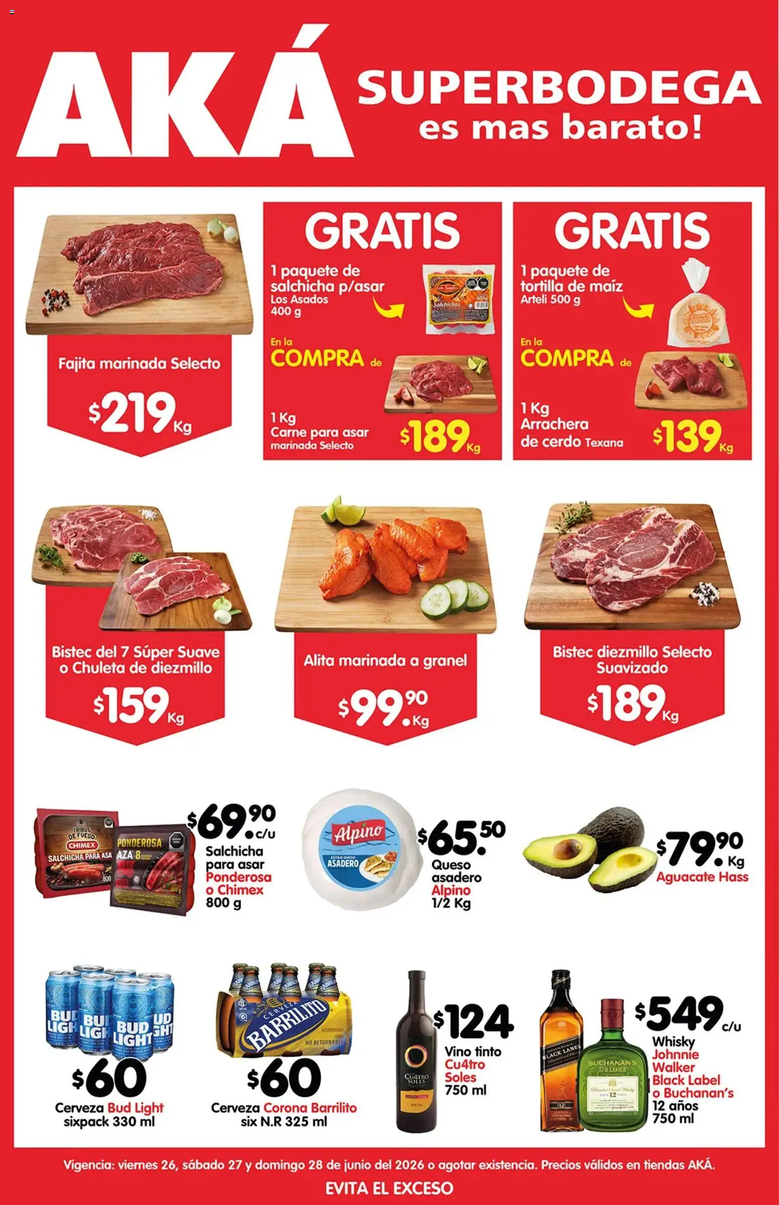 Vista previa las ofertas de la tienda Arteli - Arteli folleto Carnita Asada Aká Superbodegas desde el 26/06/2026 
