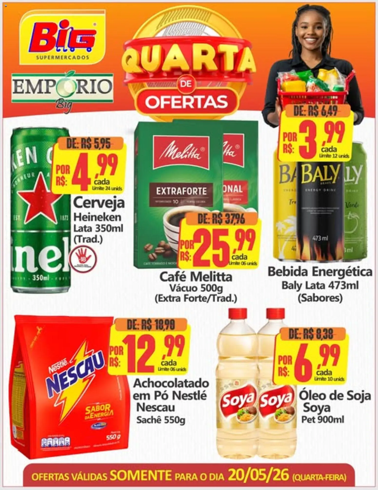 Pré-Visualização do folheto "Big Supermercados ofertas do Dia" da loja Big Supermercados válido a partir de 20/05/2026