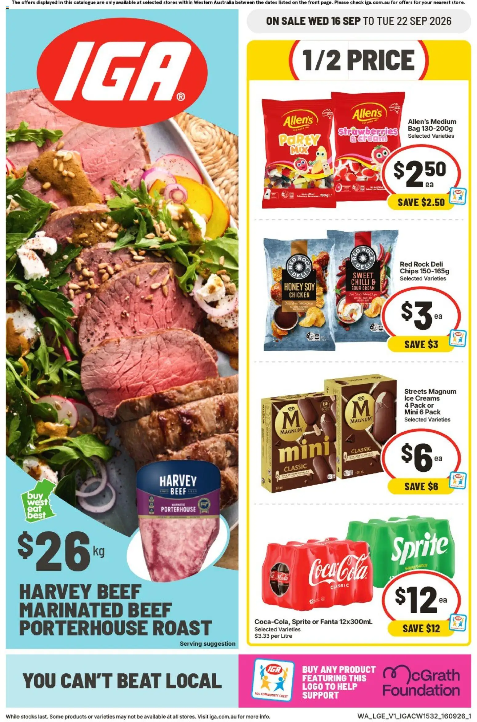 Preview of catalogue IGA catalogue Claremont from shop IGA valid 16/09/2026