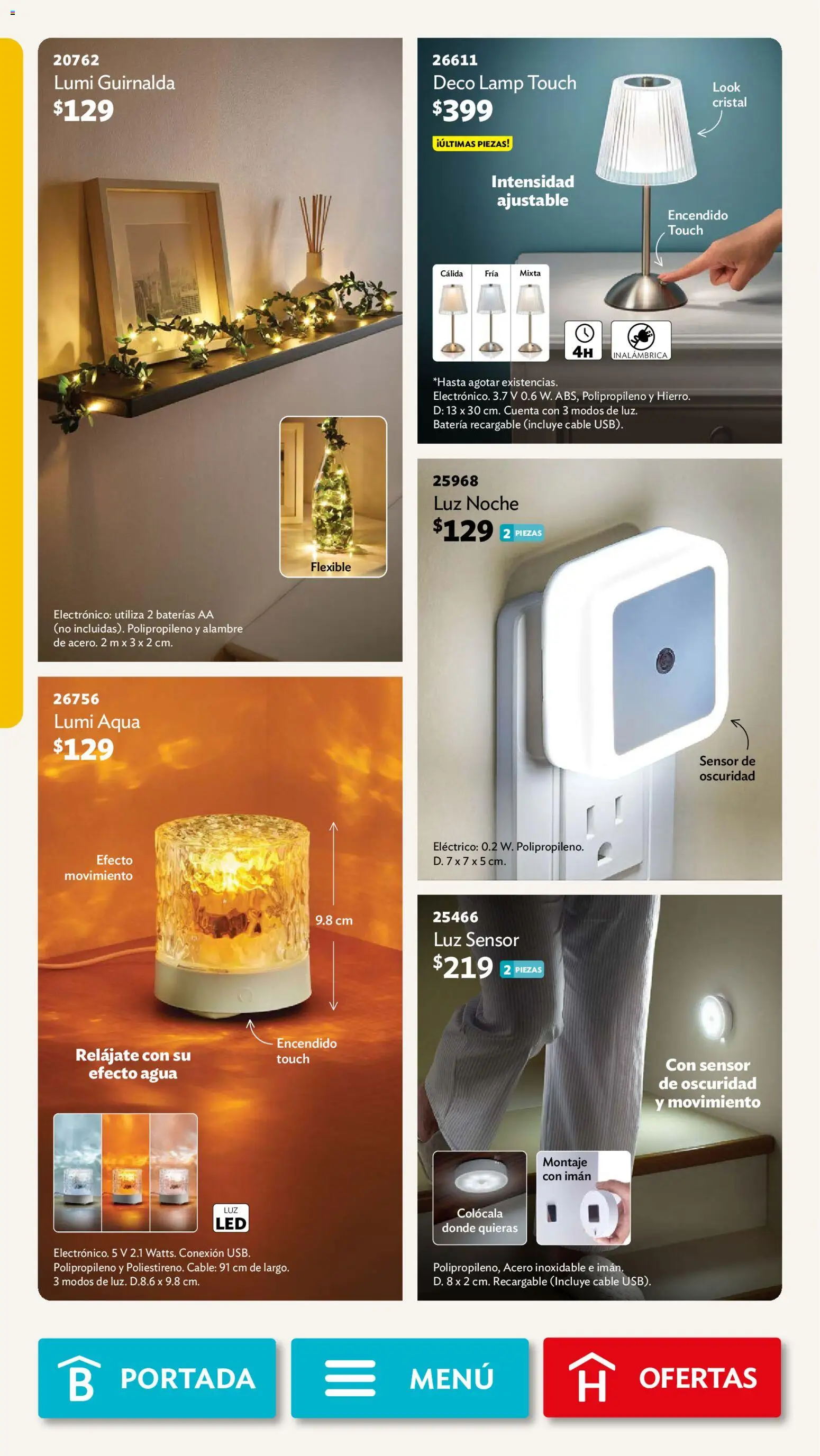 Vista previa las ofertas de la tienda Betterware - Betterware campaña 10 2026 desde el 28/09/2026 - Agua, Batería, Imán, Cable, Flexible