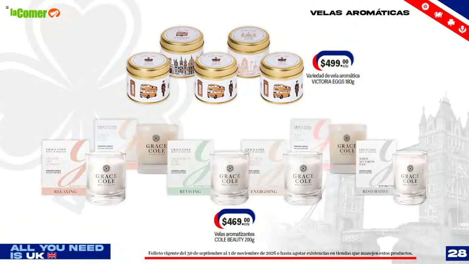 Vista previa las ofertas de la tienda La Comer - La Comer folleto desde el 30/09/2026 - Velas, Vela, Velas aromáticas