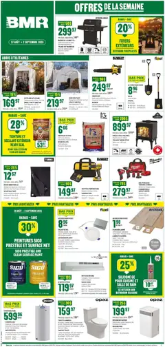 Un aperçu du dépliant BMR weekly flyer / circulaire du magasin BMR est valide à partir 27 août 2026