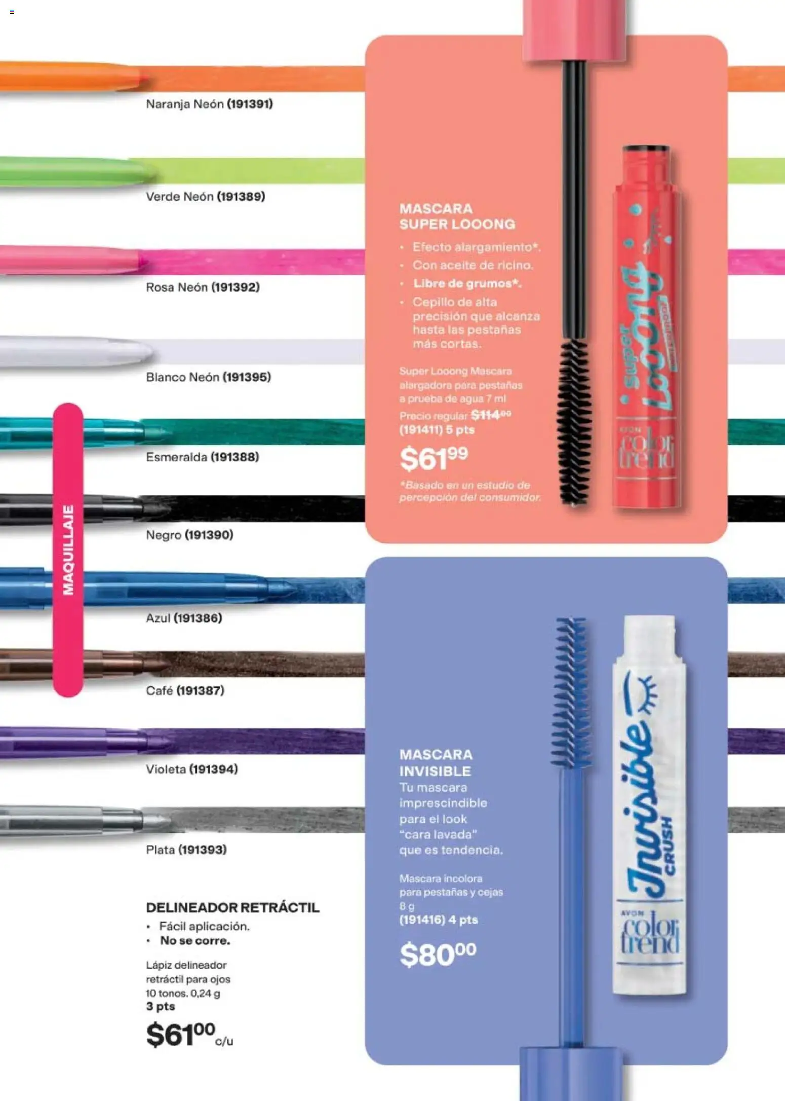 Vista previa las ofertas de la tienda AVON - AVON campaña 14 2026 desde el 11/09/2026 - Café, Agua, Maquillaje, Aceite, Cepillo, Máscara, Delineador
