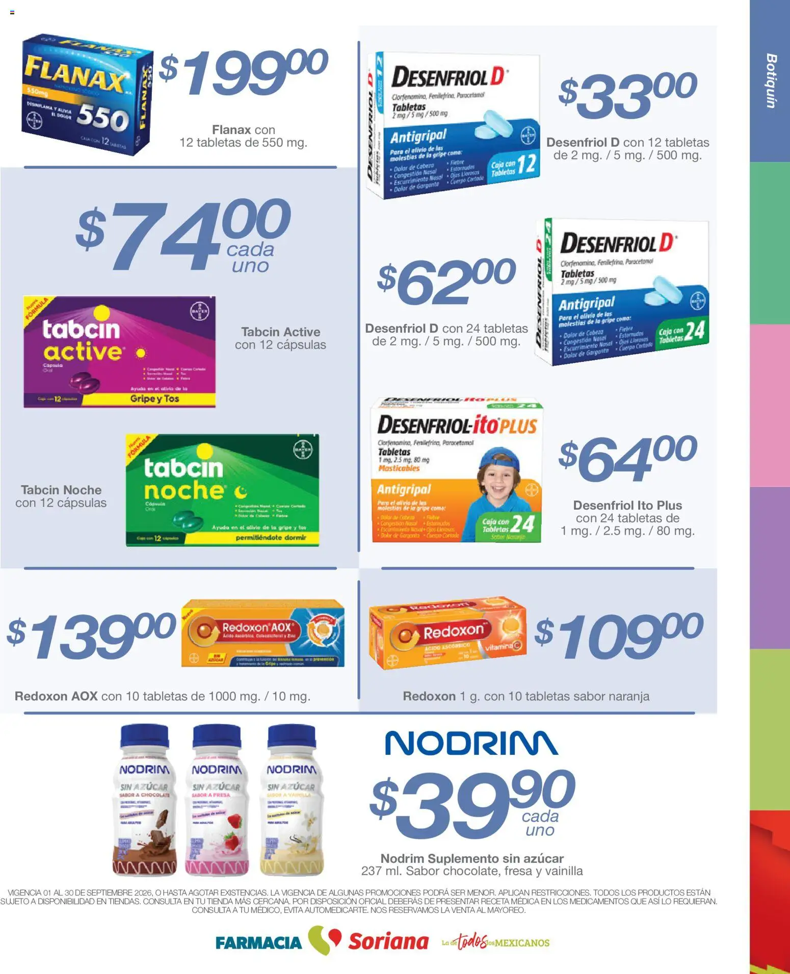 Vista previa las ofertas de la tienda Soriana - Soriana Folleto Farmacia Soriana Híper Nacional desde el 01/09/2026 