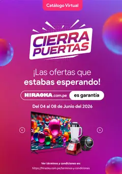 Vista previa de Catálogo Hiraoka - Cierra Puertas de la tienda Hiraoka válido desde 04/06/2026