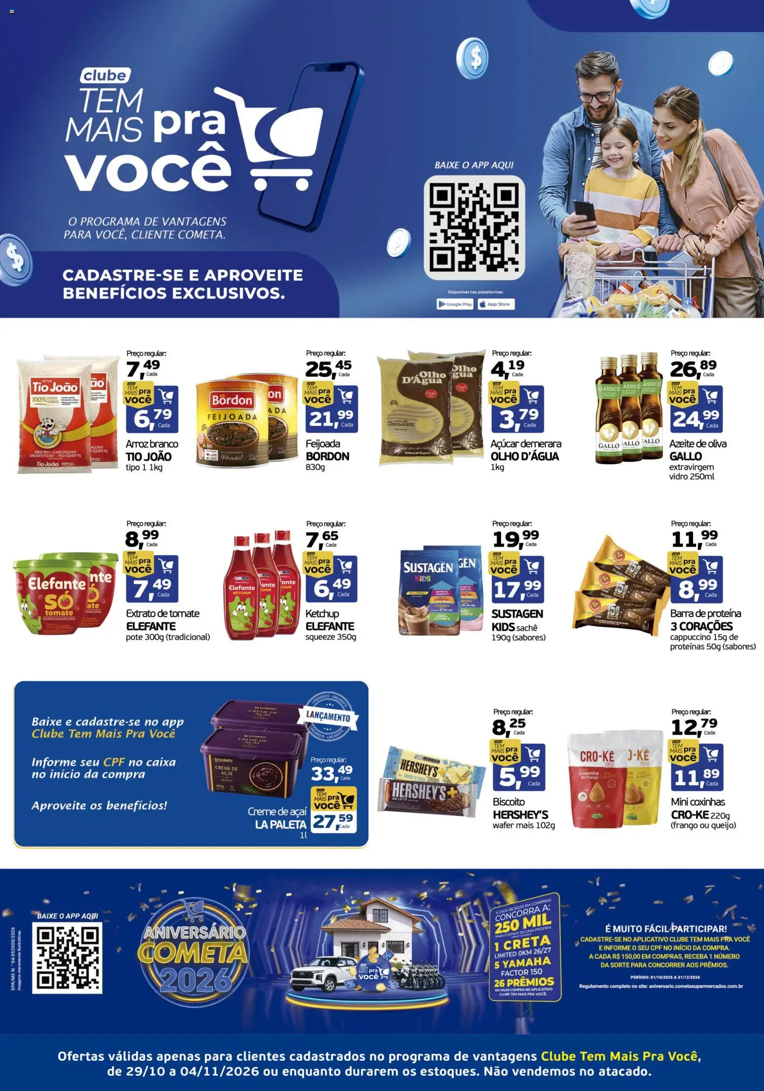 Pré-Visualização do folheto "Cometa Supermercados ofertas Clube Tem Mais Pra Você" da loja Cometa Supermercados válido a partir de 29/10/2026