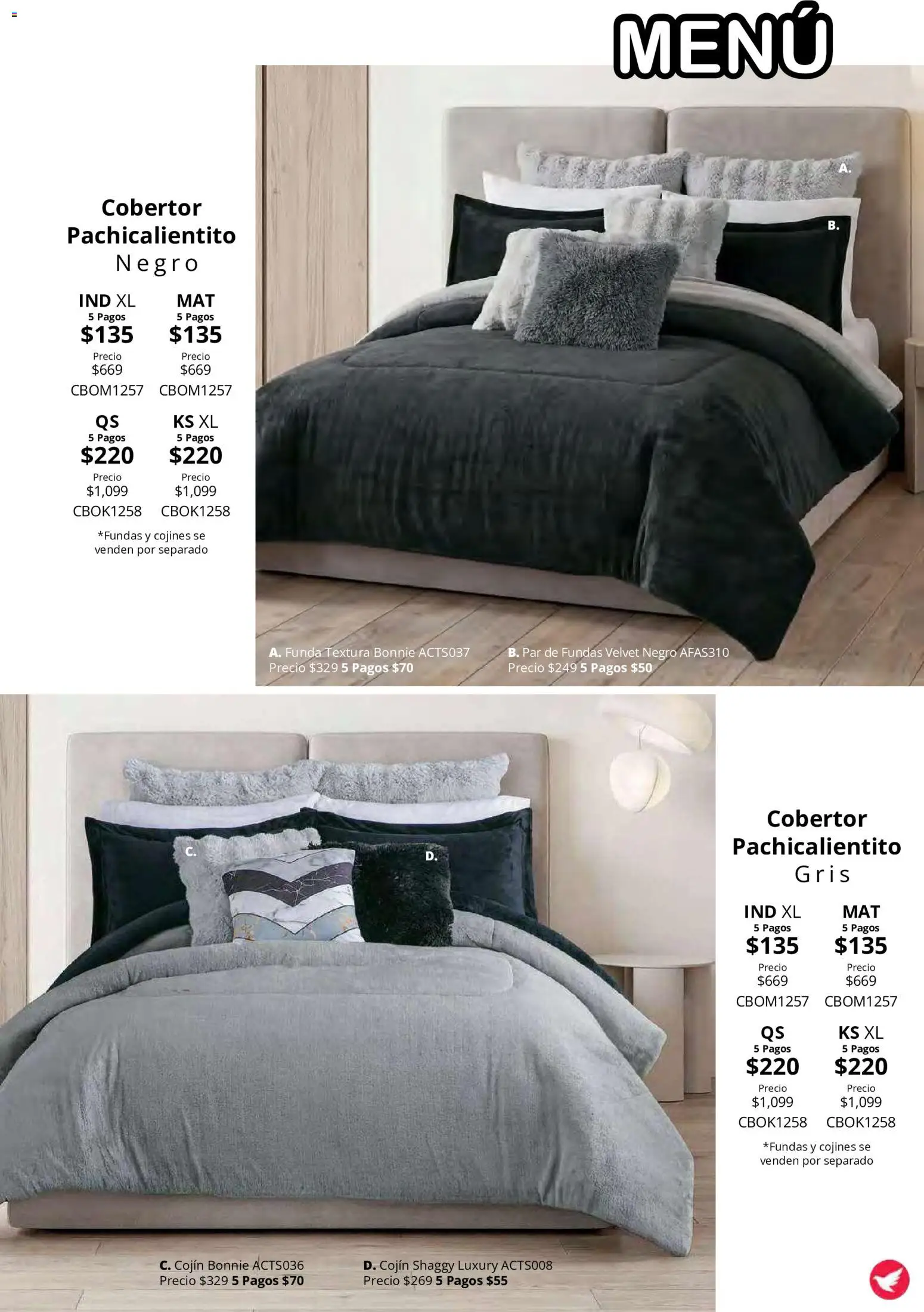 Vista previa las ofertas de la tienda Colchas Concord - Colchas Concord catálogo Colección Cobertor Calor de Hogar desde el 15/10/2026 