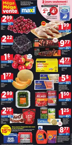 Un aperçu du dépliant Maxi weekly flyer / circulaire du magasin Maxi est valide à partir 21 mai 2026