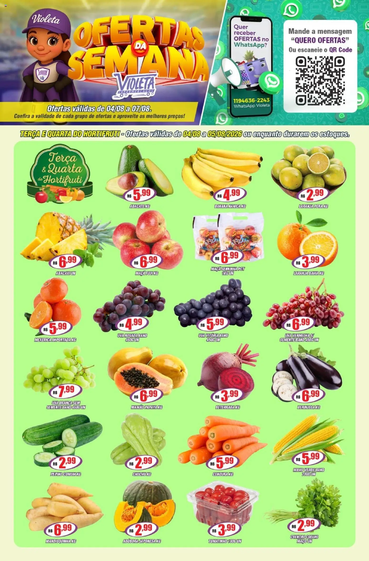 Ofertas Violeta Supermercados até 07/08/2026.