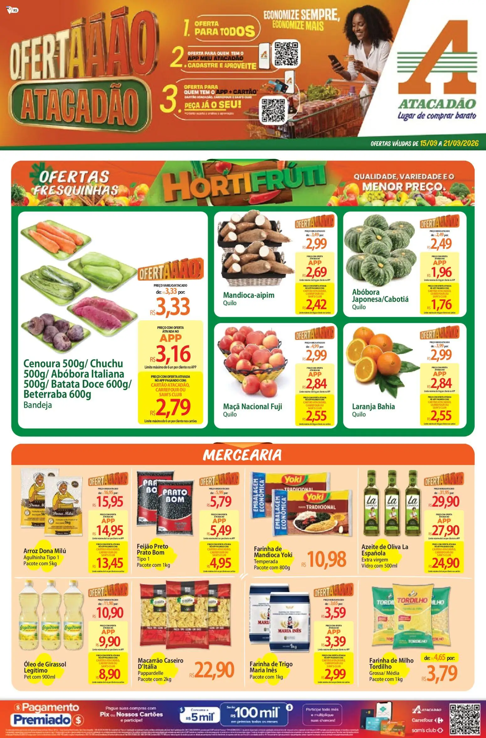 Pré-Visualização do folheto "Atacadão ofertas - RS" da loja Atacadão válido a partir de 15/09/2026