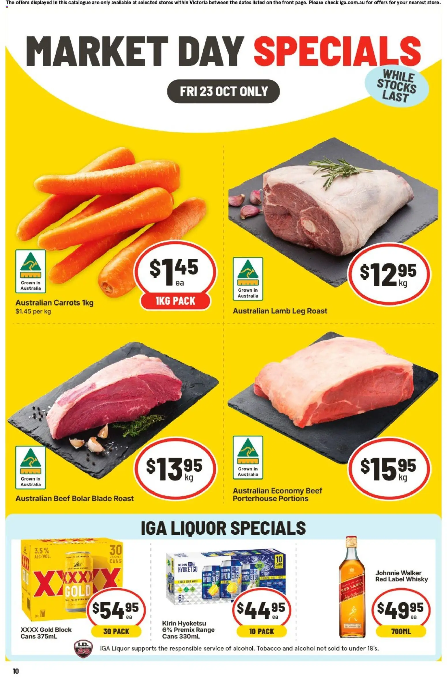 Preview of catalogue IGA Market Day Specials VIC from shop IGA valid 23/10/2026