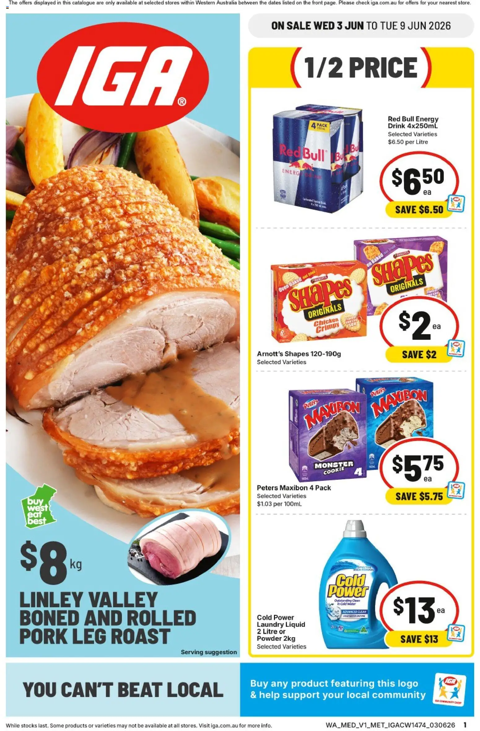 Preview of catalogue IGA catalogue WA Medium Metro from shop IGA valid 03/06/2026