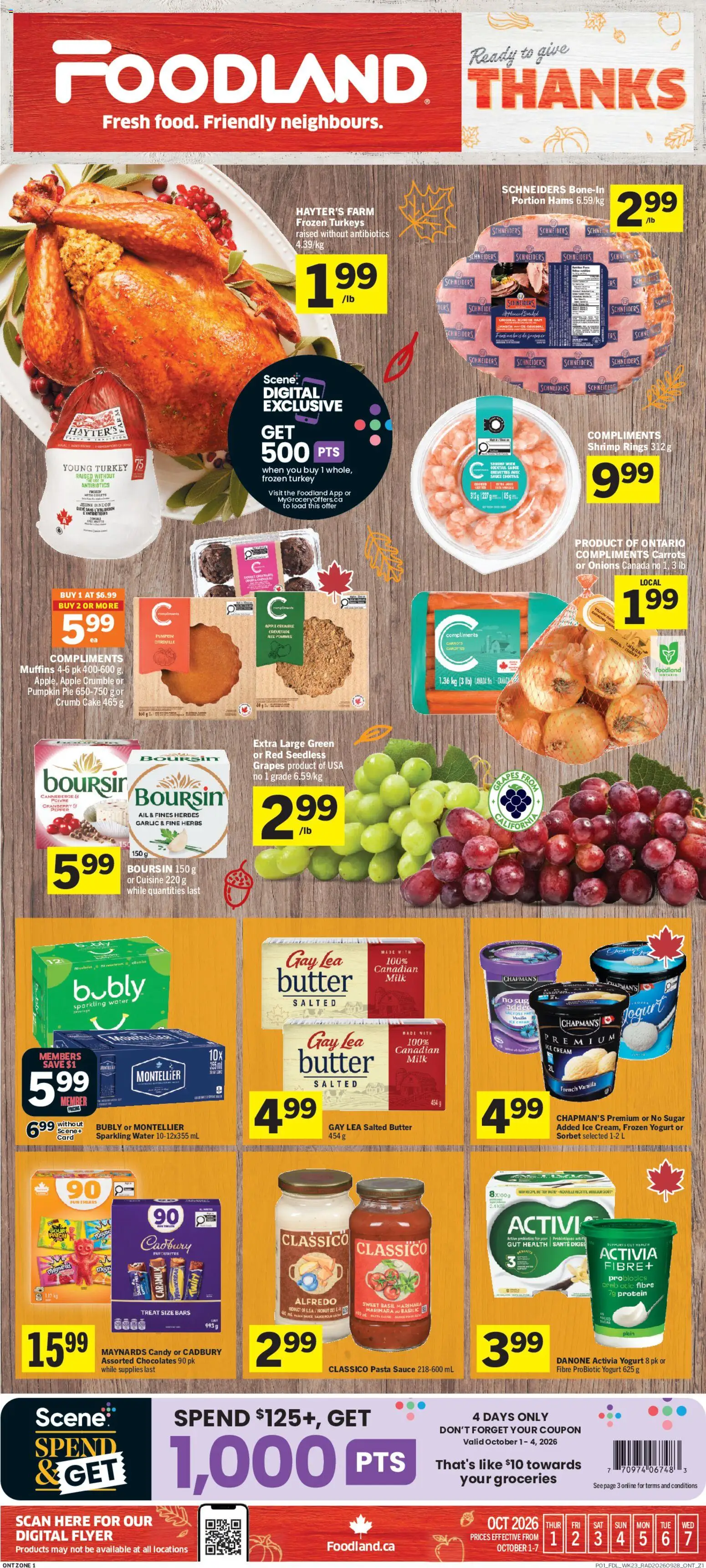 Preview of leaflet Foodland weekly flyer / circulaire from shop Foodland is valid from Oct 01, 2026