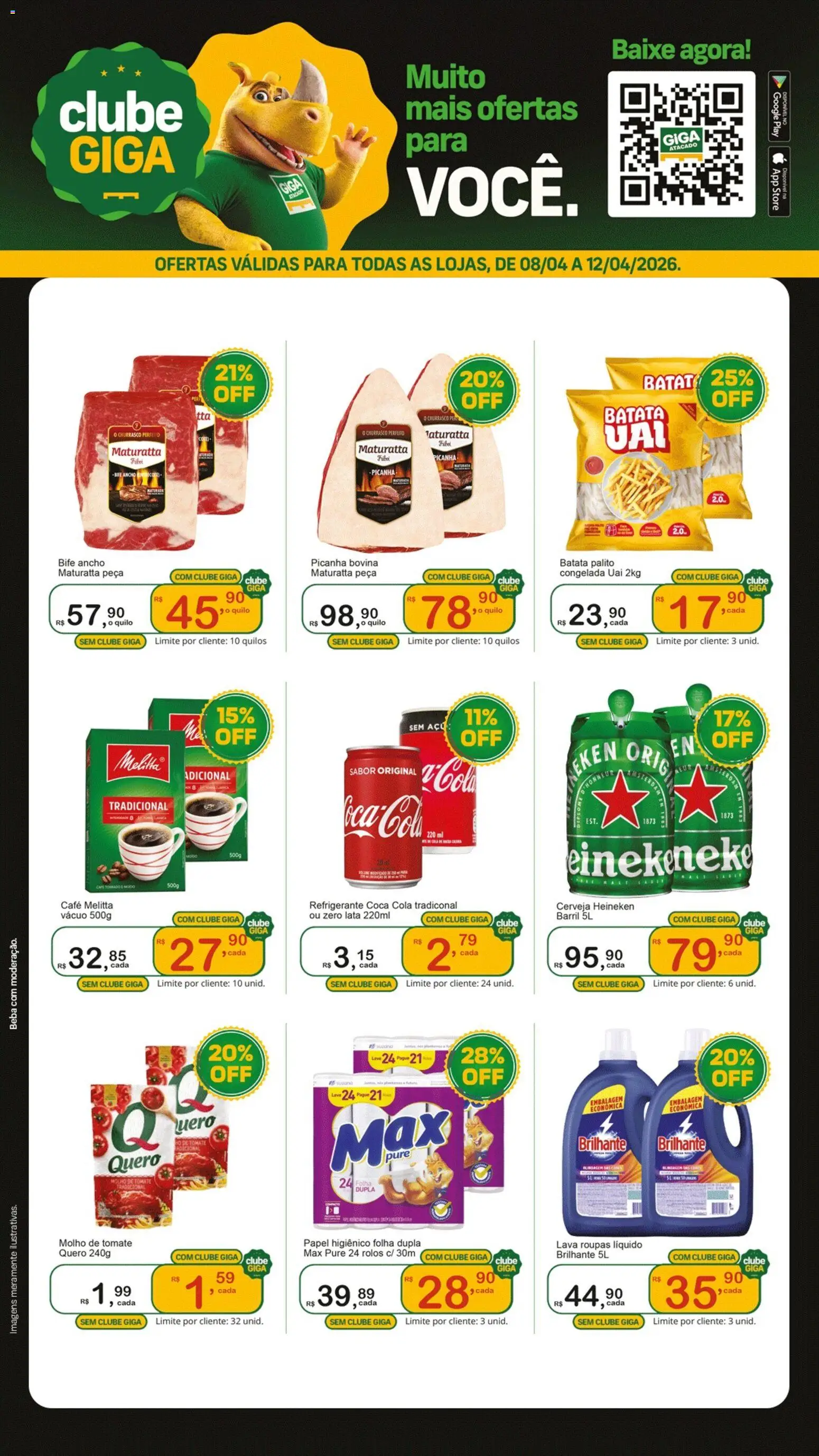 Pré-Visualização do folheto "GIGA Atacado ofertas Clube" da loja GIGA Atacado válido a partir de 08/04/2026