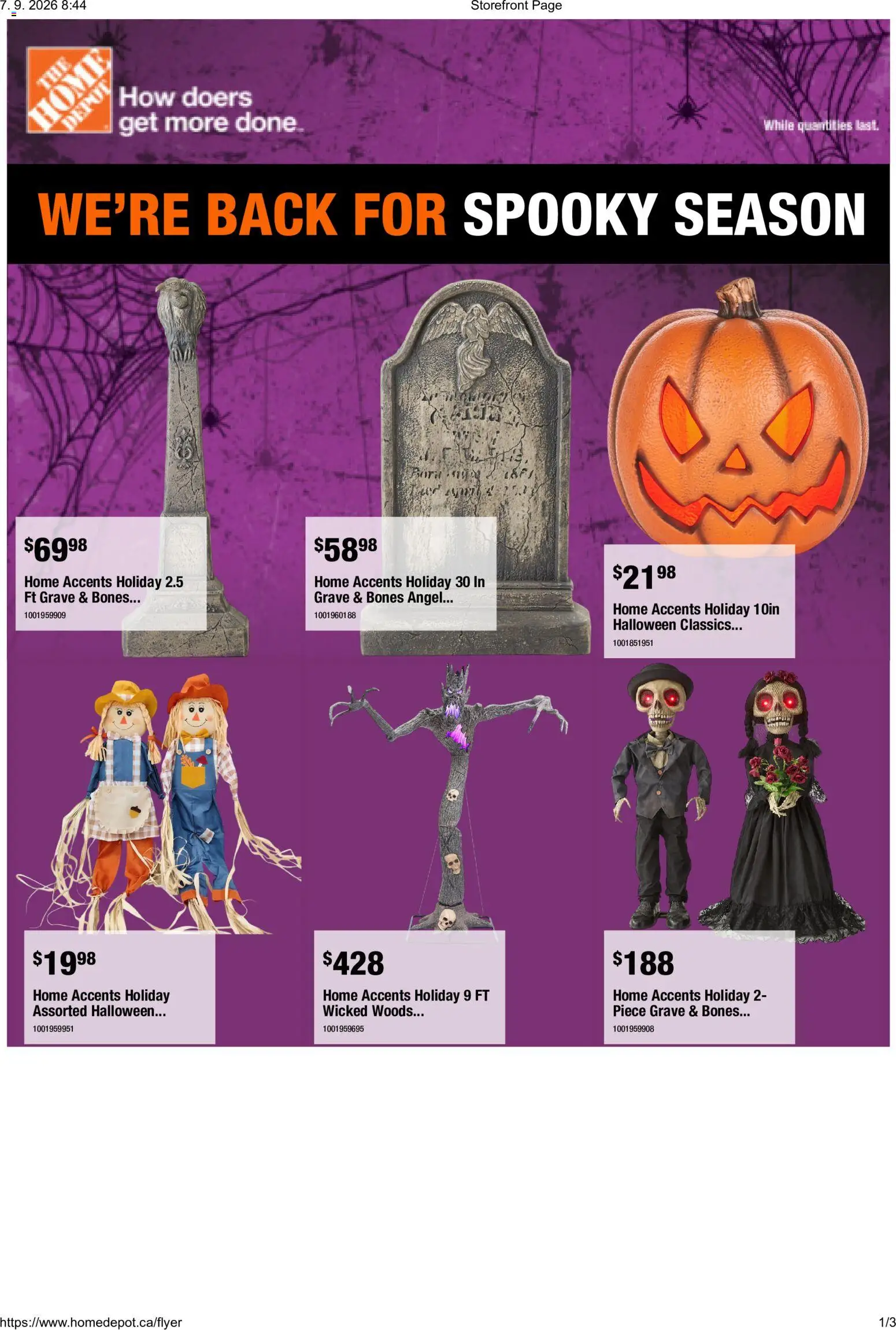 Preview of leaflet Home Depot - Halloween flyer from shop Home Depot is valid from Aug 27, 2026